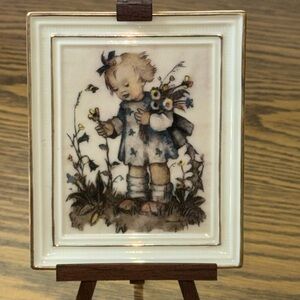 Vintage “The Flower Girl” Framed Art